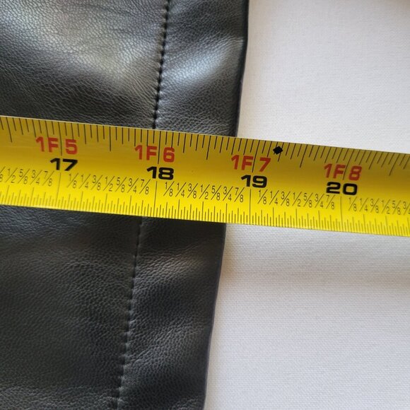 SHEIN Easy Wear Color Block B/W Vegan Leather Jacket (Size 8/10) - Picture 14 of 14